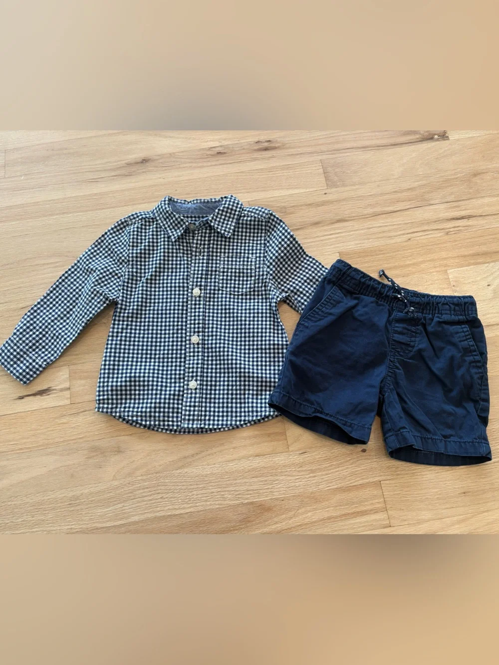 Toddler Boy Gingham Outfit